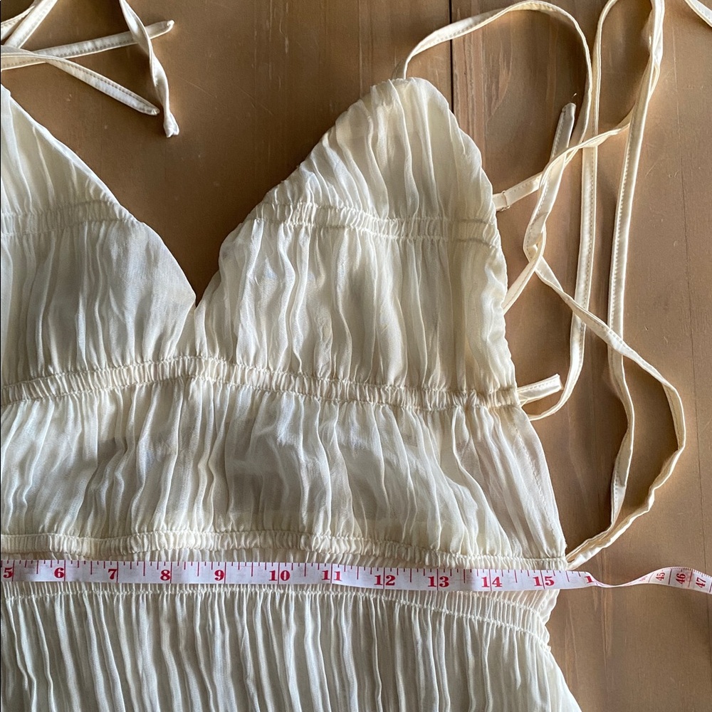SNDYS La Louisiane Maxi Dress Size XS Cream Shell Swimwear Beach Vacation Chic - Picture 14 of 14